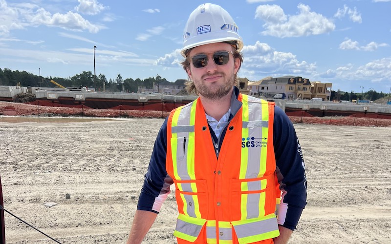 construction worker with safety equipment
